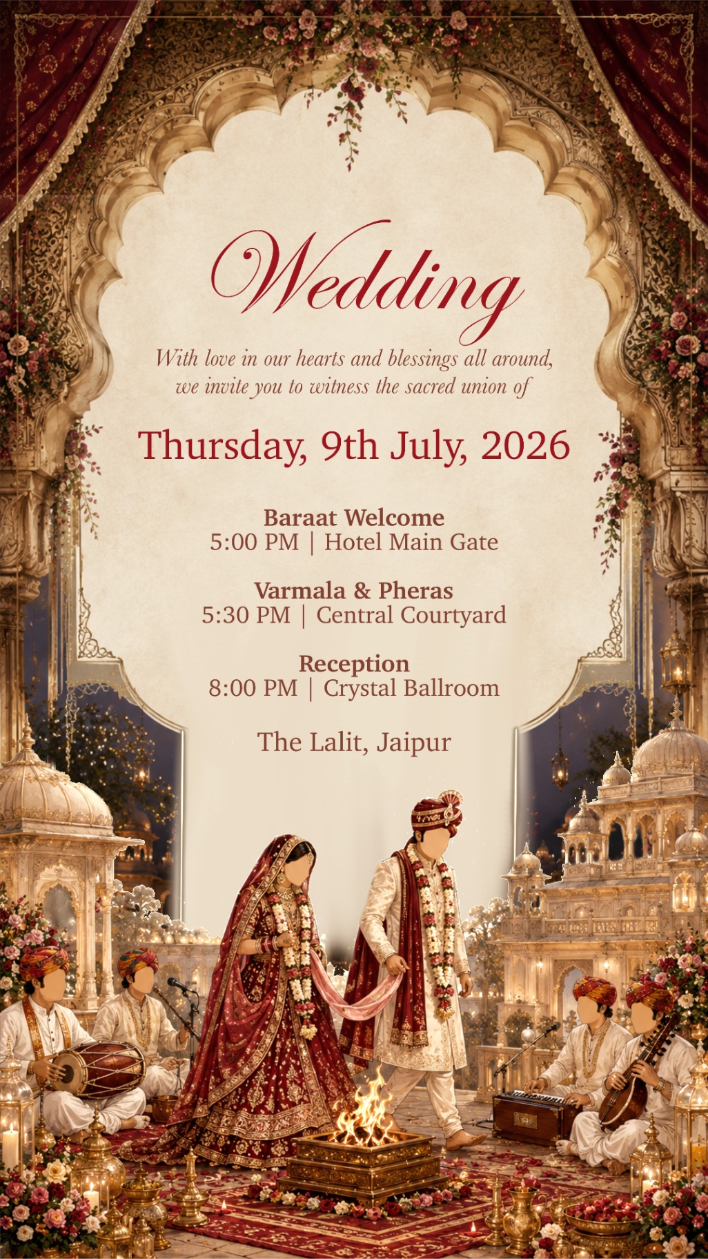Wedding invitation artwork